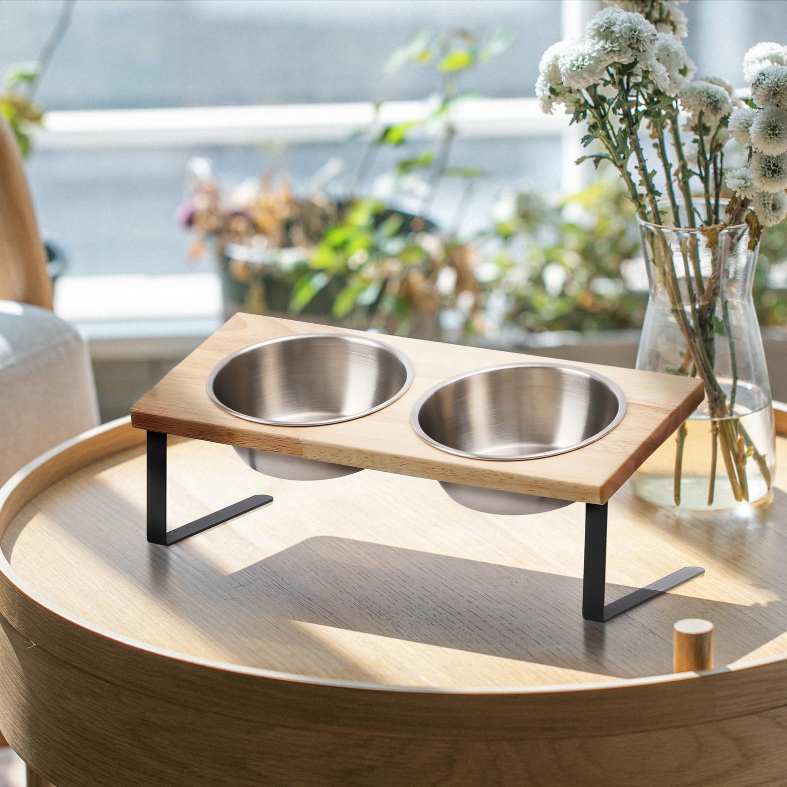 Elevated Bamboo Ceramic Bowl